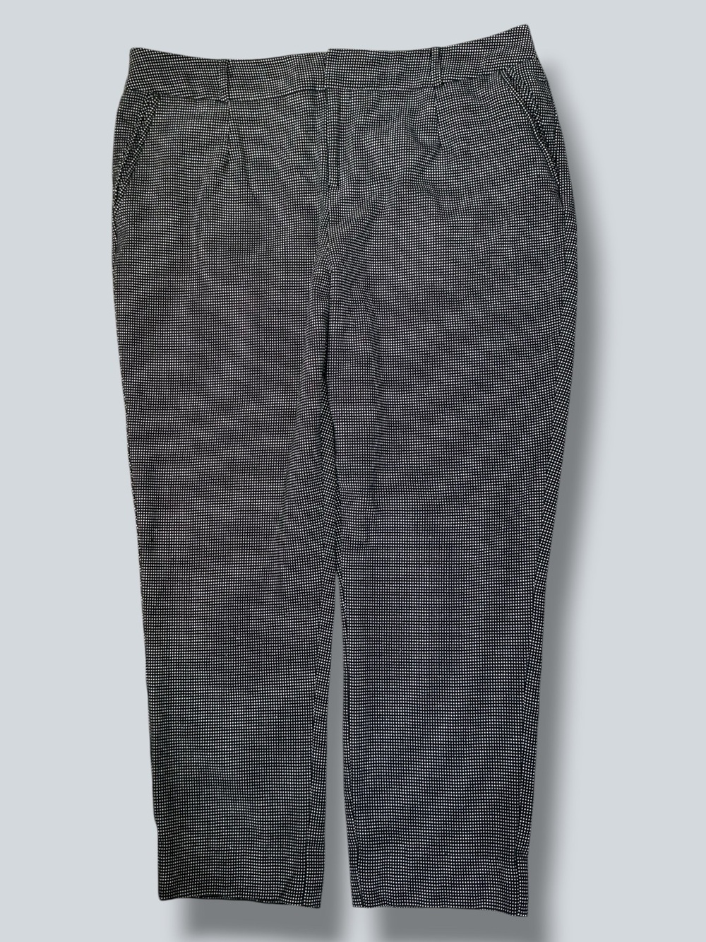 Cato Pant  Trouser Micro Houndstooth Micro Black White L 27 1/2”-28” Plus 18W